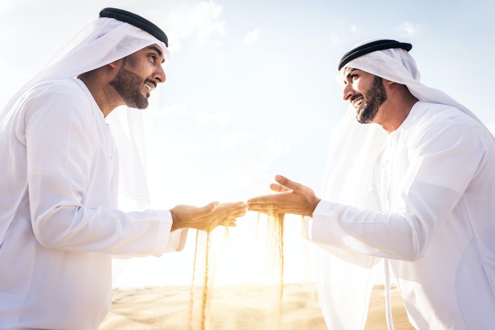 Arabic men in the desert